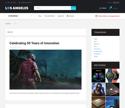 Új blog megjelenítés